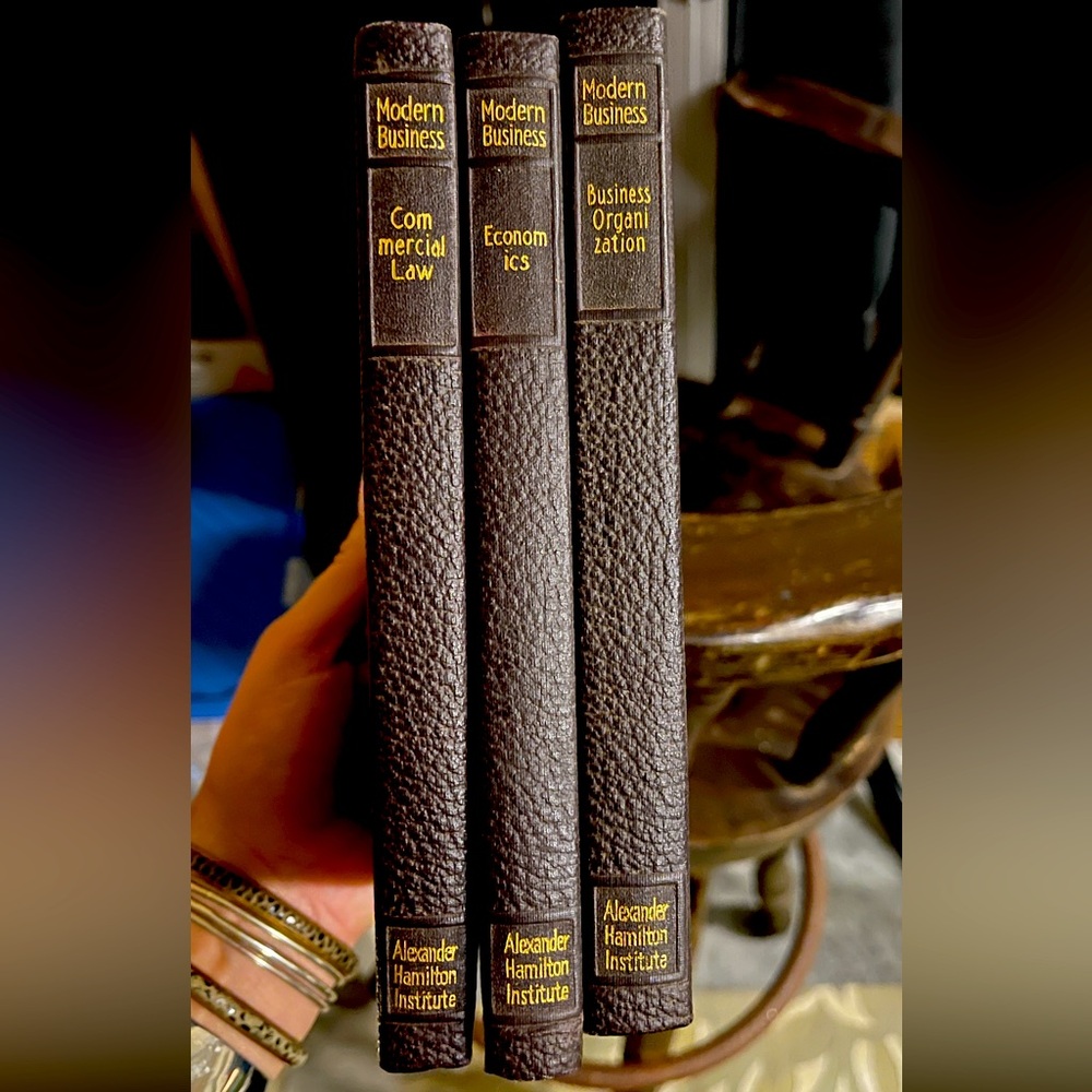 Modern Business - Alexander Hamilton Institute Leather Bound Business Books